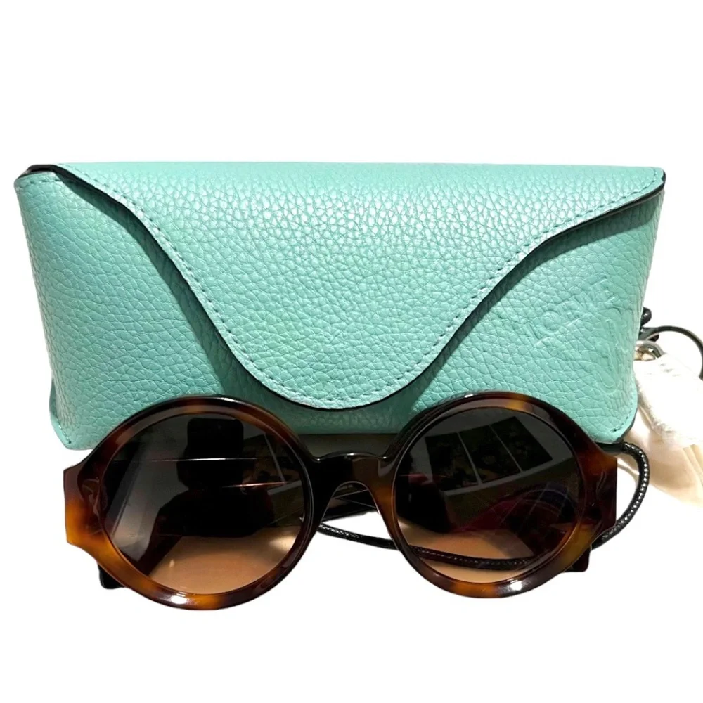 NIB LOEWE Story Round Frame Tortoiseshell Acetate Sunglasses - Picture 9 of 12